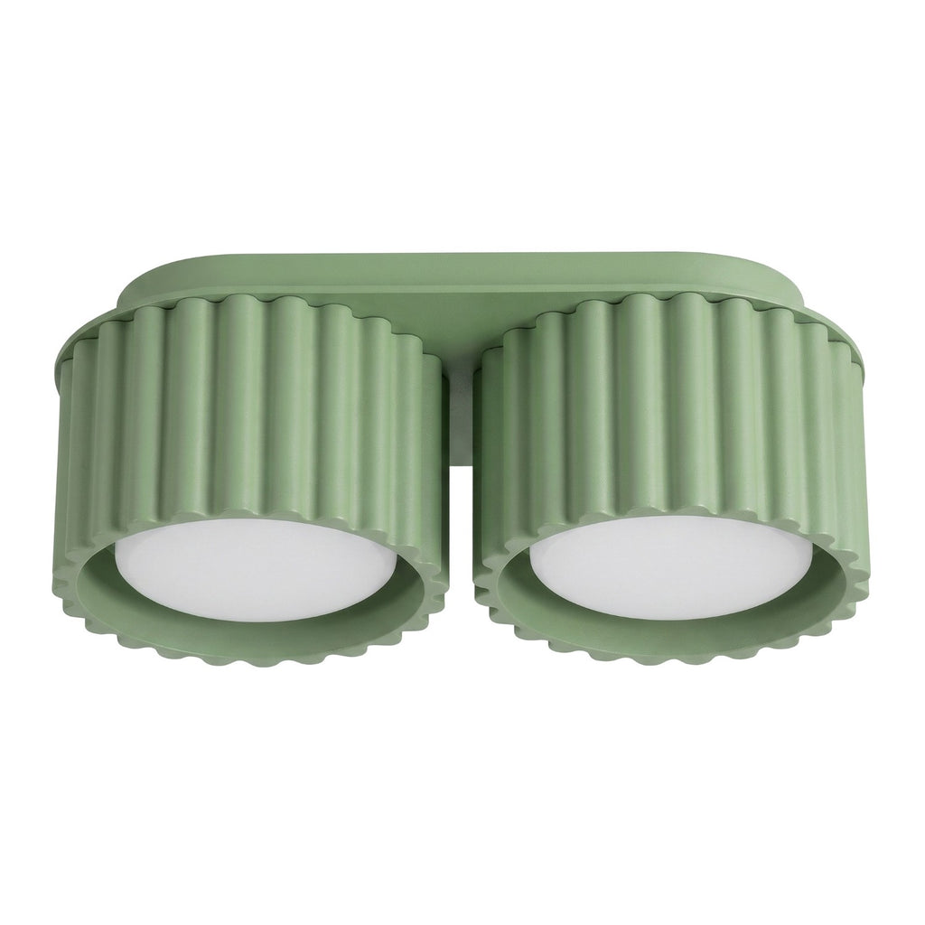Plafonnier Aura 2 aluminium vert sauge GX53