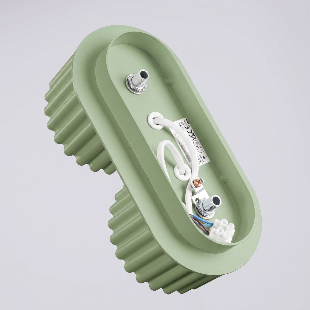 Plafonnier Aura 2 aluminium vert sauge GX53 vue rapprochée