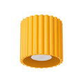 Plafonnier Aura 1 aluminium jaune GU10