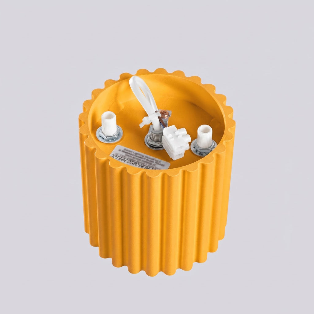 Plafonnier Aura 1 aluminium jaune GU10 vue rapprochée
