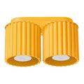 Plafonnier Aura 2 aluminium jaune GU10