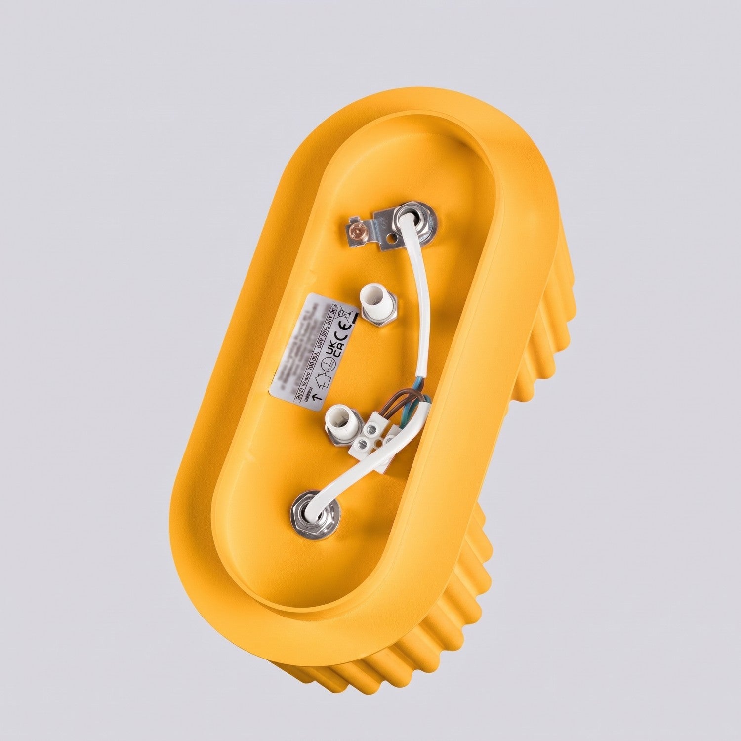 Plafonnier Aura 2 aluminium jaune GU10 vue rapprochée