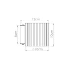 Applique murale Aura aluminium jaune G9 schéma des dimensions