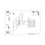 Applique murale Aura aluminium jaune G9 en situation