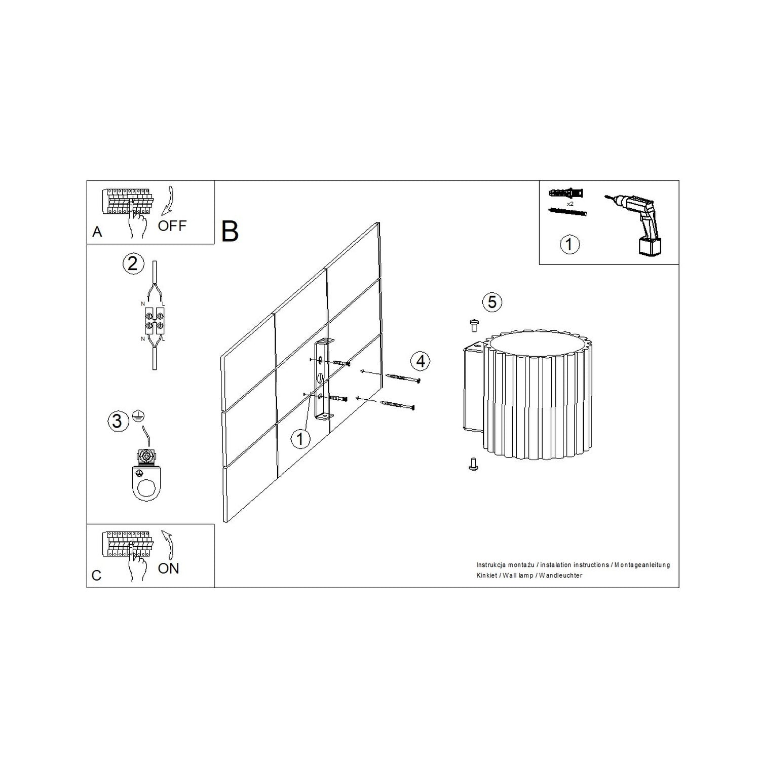 Applique murale Aura aluminium jaune G9 en situation