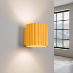 Applique murale Aura aluminium jaune G9 vue de trois quarts