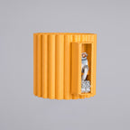 Applique murale Aura aluminium jaune G9 ambiance