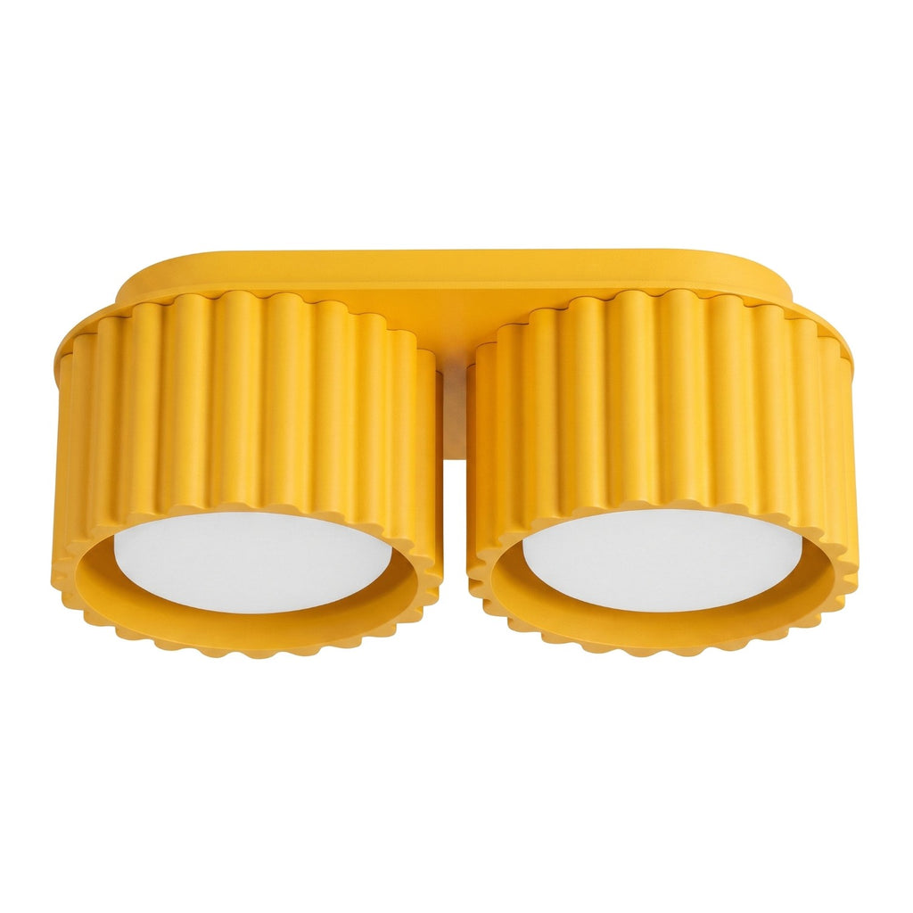 Plafonnier Aura 2 aluminium jaune GX53