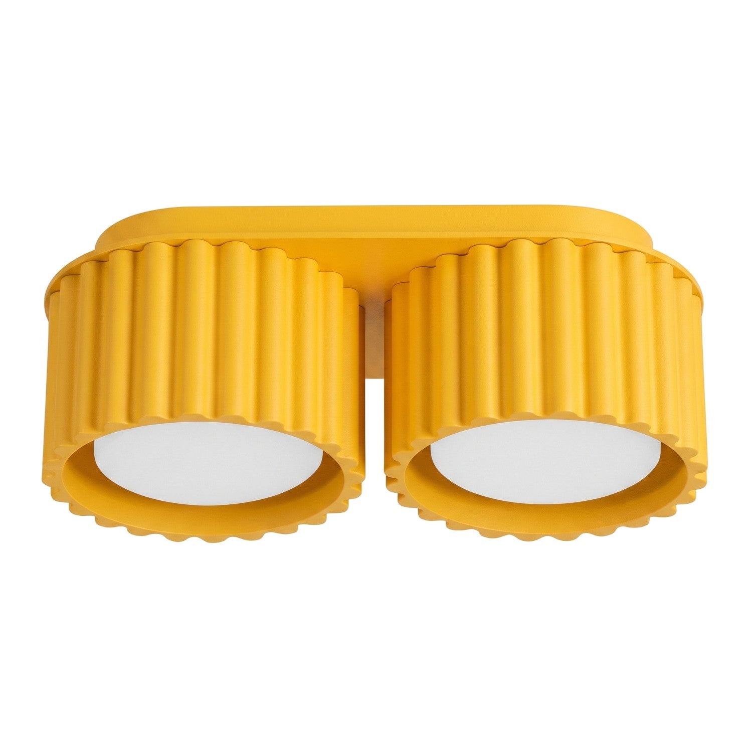 Plafonnier Aura 2 aluminium jaune GX53