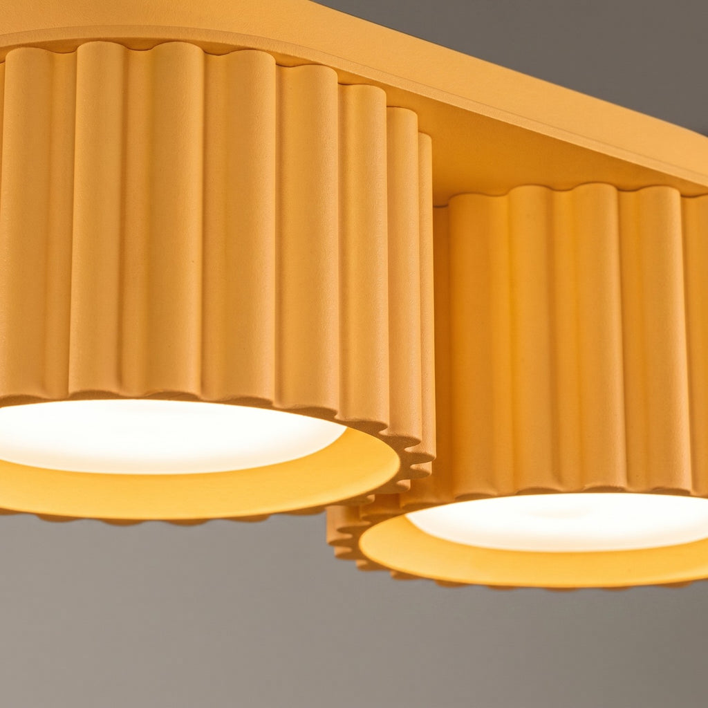 Plafonnier Aura 2 aluminium jaune GX53 en situation