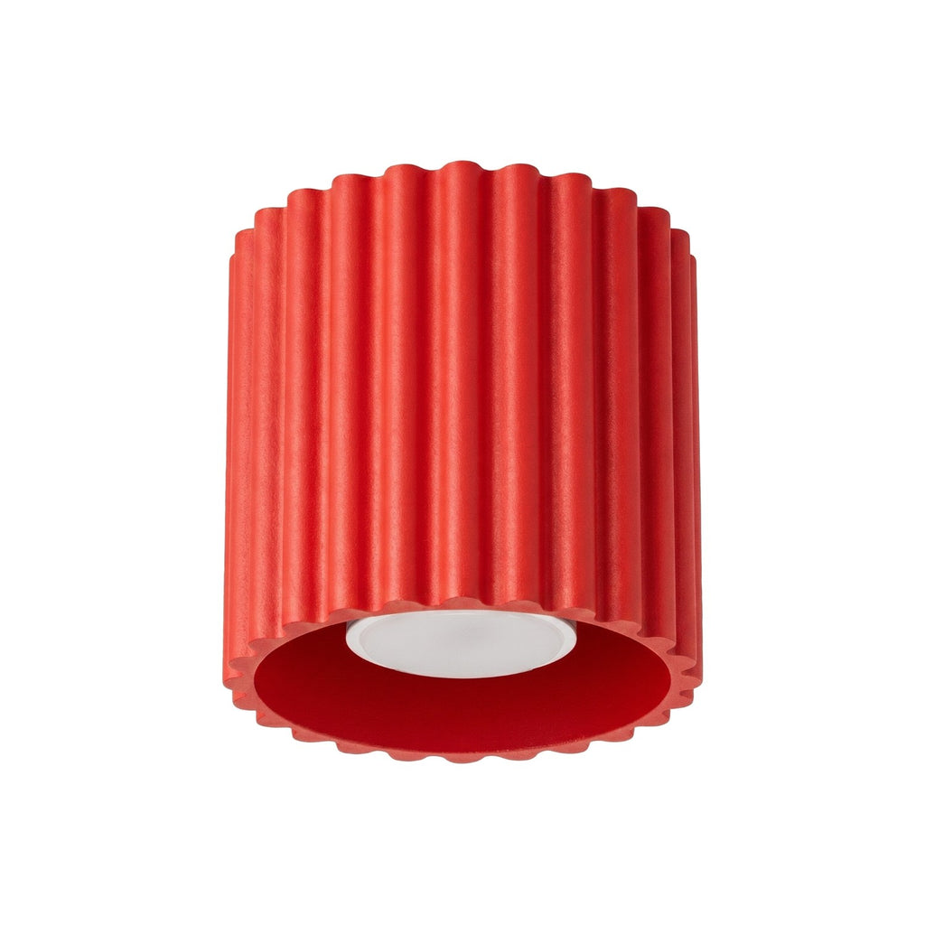 Plafonnier Aura 1 aluminium rouge GU10