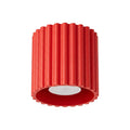 Plafonnier Aura 1 aluminium rouge GU10