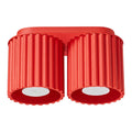 Plafonnier Aura 2 aluminium rouge GU10
