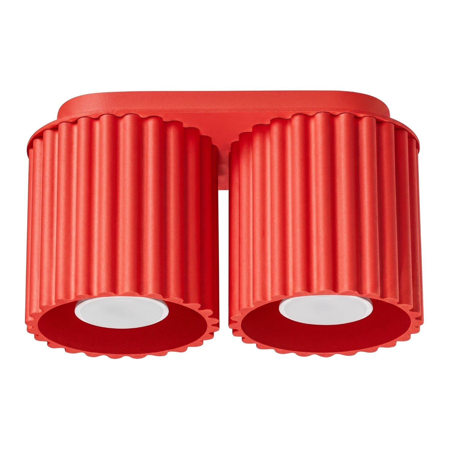 Plafonnier Aura 2 aluminium rouge GU10