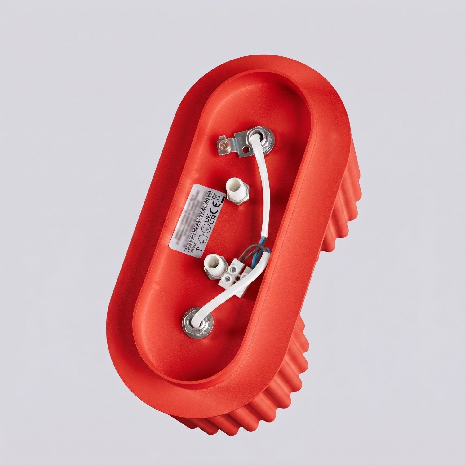 Plafonnier Aura 2 aluminium rouge GU10 vue rapprochée