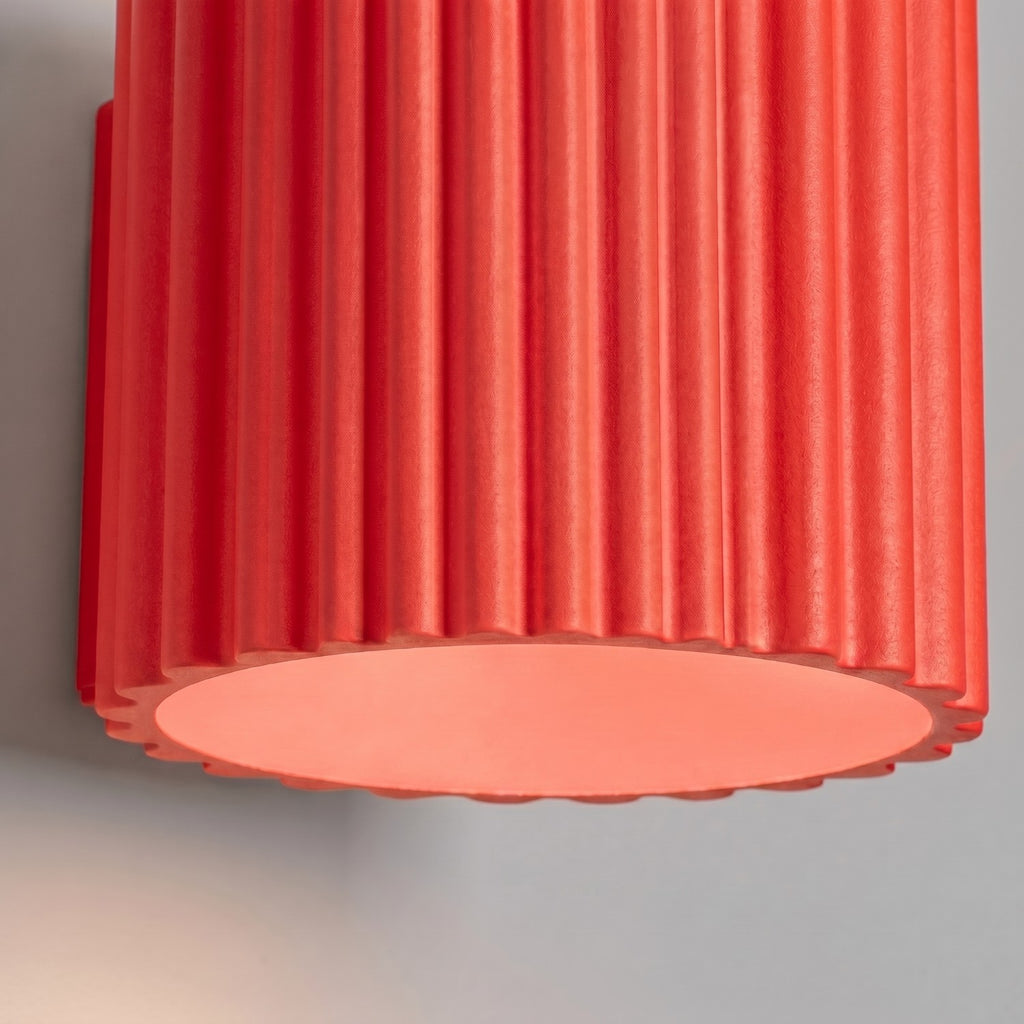 Applique murale Aura aluminium rouge G9 en situation