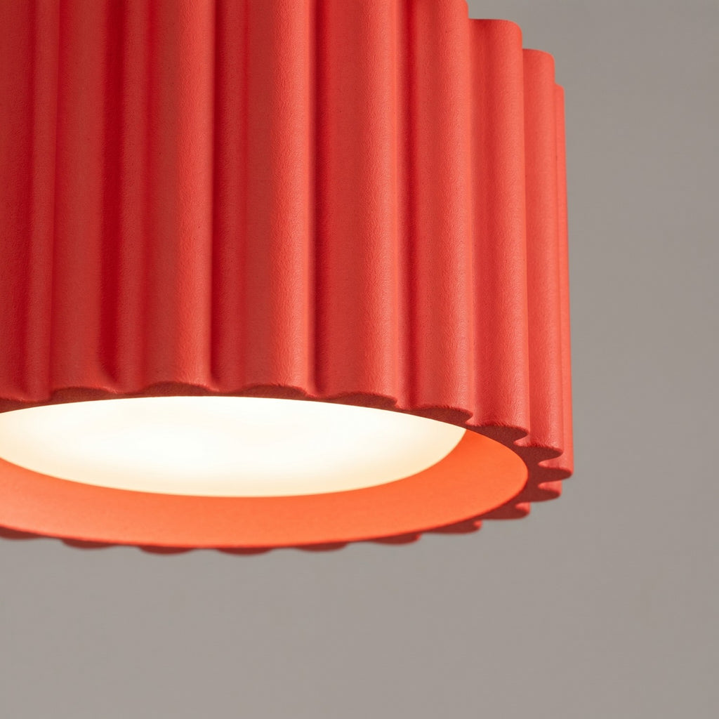 Plafonnier Aura 1 aluminium rouge GX53 en situation
