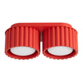 Plafonnier Aura 2 aluminium rouge GX53