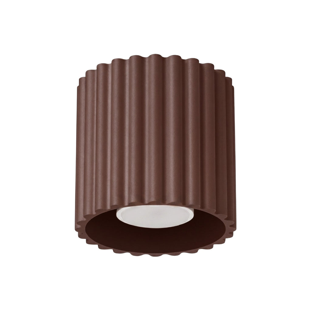 Plafonnier Aura 1 aluminium brun GU10