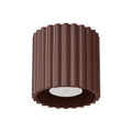 Plafonnier Aura 1 aluminium brun GU10