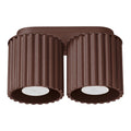 Plafonnier Aura 2 aluminium brun GU10