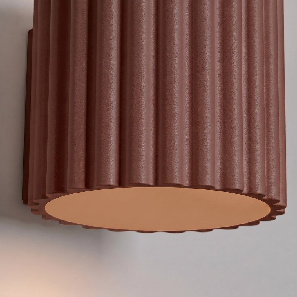 Applique murale Aura aluminium brun G9 en situation