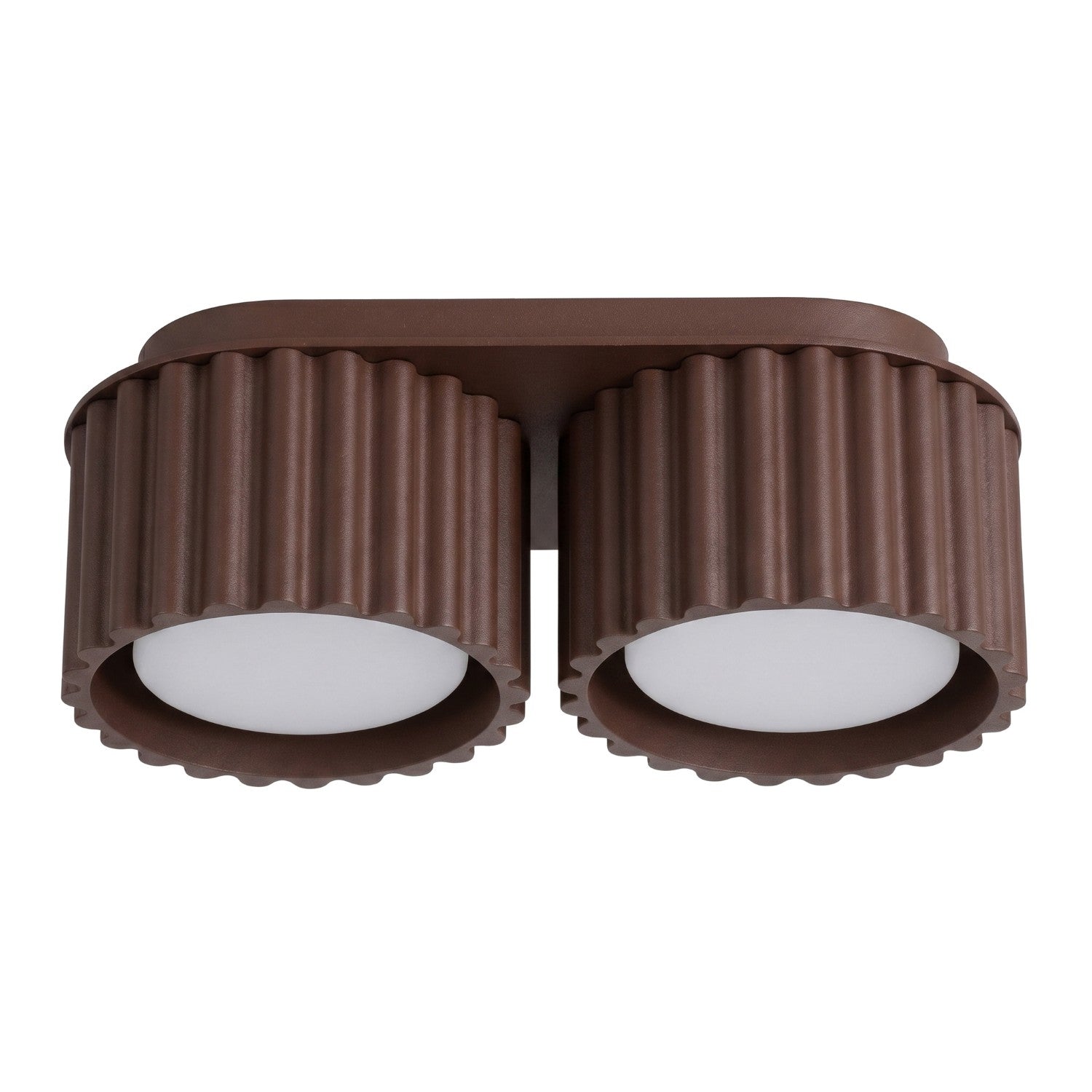 Plafonnier Aura 2 aluminium brun GX53