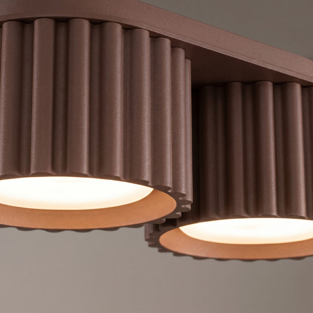 Plafonnier Aura 2 aluminium brun GX53 en situation