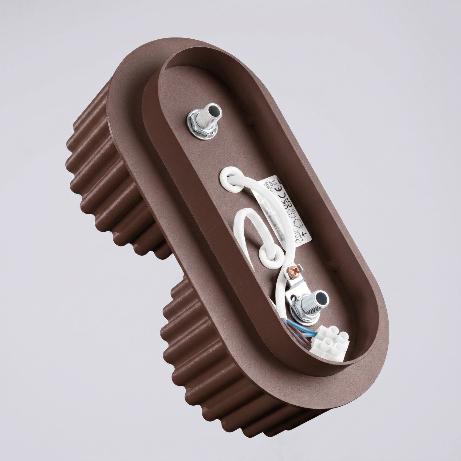 Plafonnier Aura 2 aluminium brun GX53 vue rapprochée
