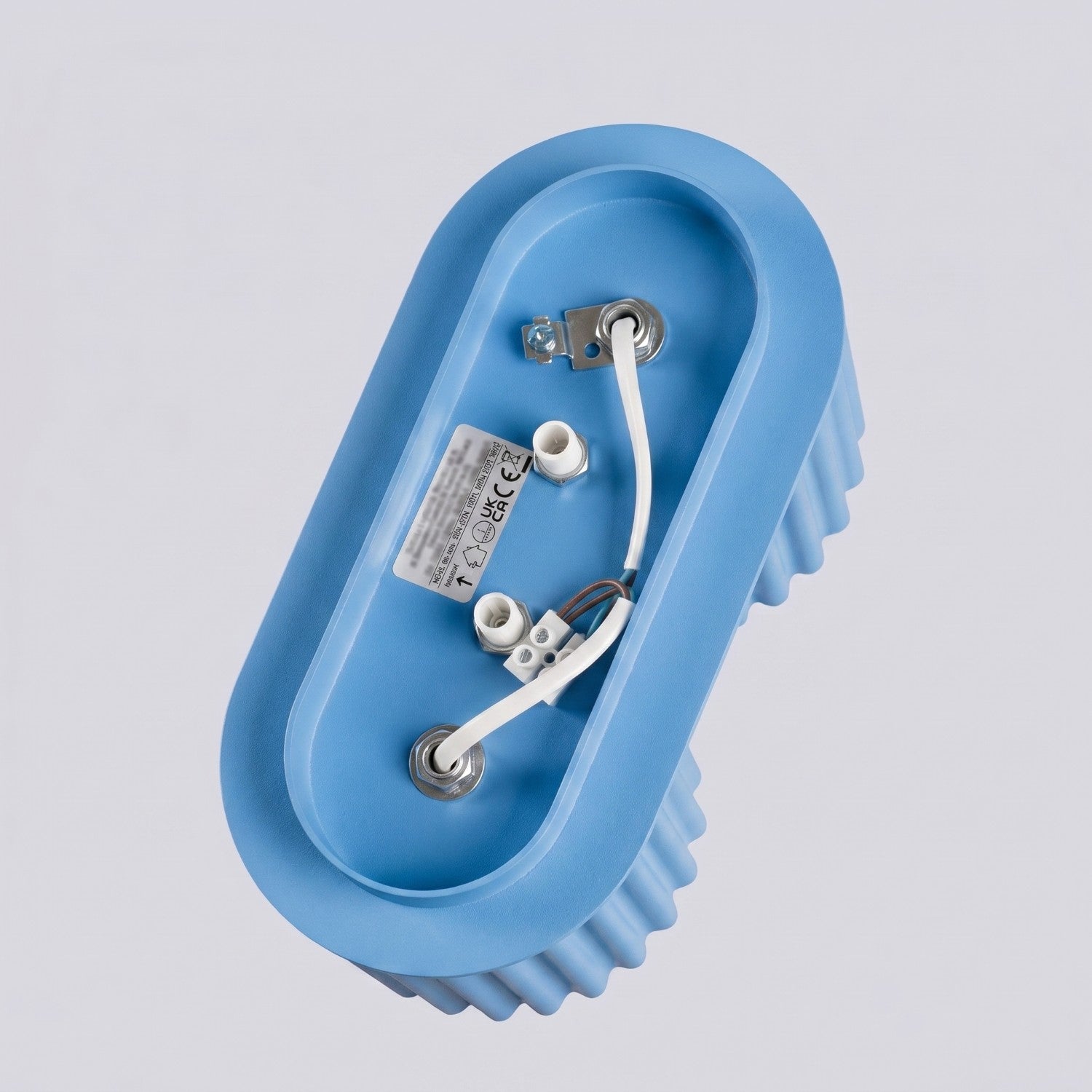 Plafonnier Aura 2 aluminium bleu clair GU10 vue rapprochée