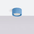 Plafonnier Aura 1 aluminium bleu clair GX53 vue de profil