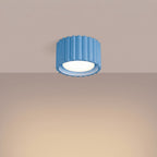 Plafonnier Aura 1 aluminium bleu clair GX53 vue de trois quarts
