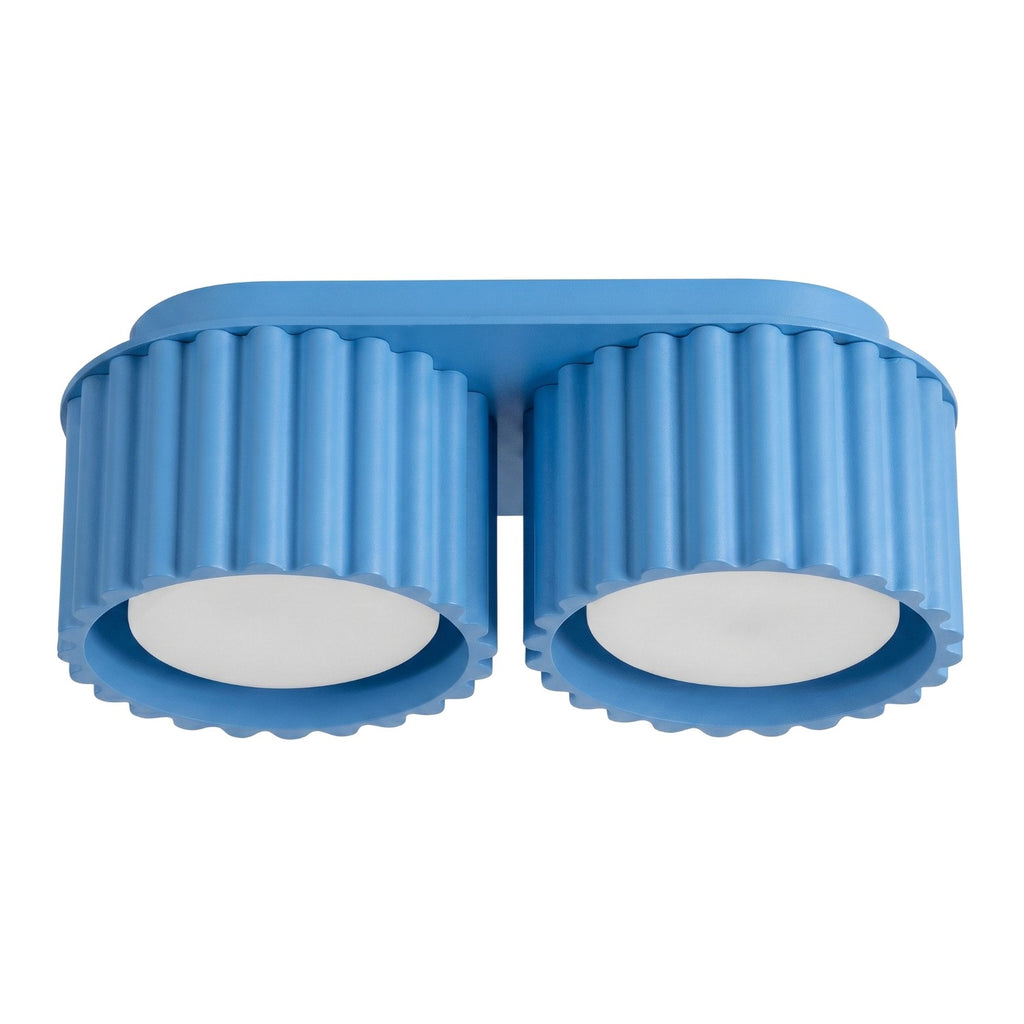 Plafonnier Aura 2 aluminium bleu clair GX53