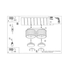 Plafonnier Aura 2 aluminium bleu clair GX53 vue de dessous
