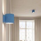 Plafonnier Aura 2 aluminium bleu clair GX53 de face