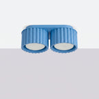 Plafonnier Aura 2 aluminium bleu clair GX53 vue de profil