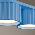 Plafonnier Aura 2 aluminium bleu clair GX53 en situation