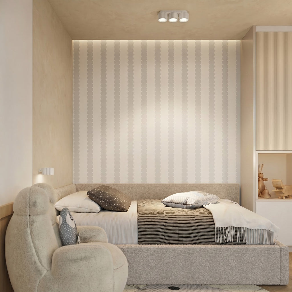 Applique murale Aura aluminium blanc GX53 détail