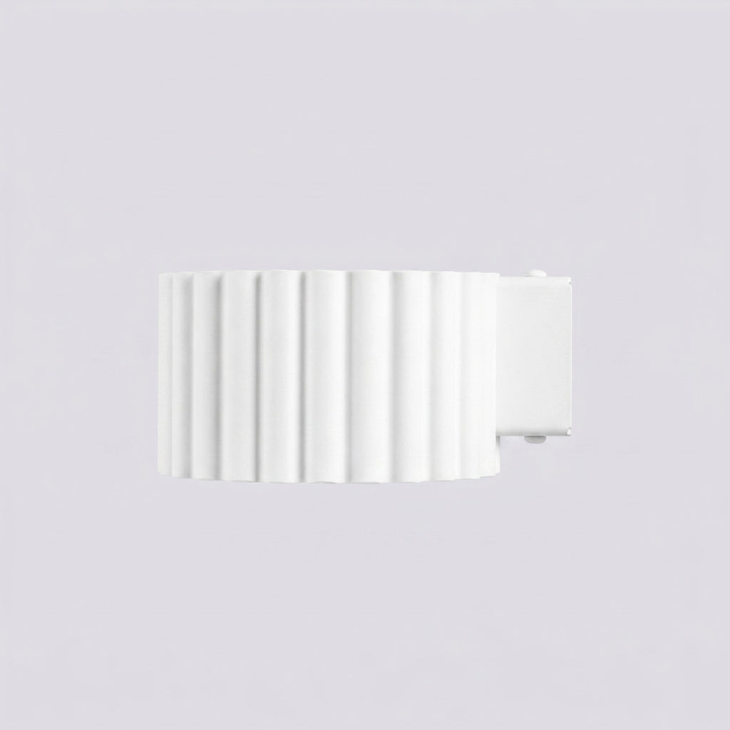 Applique murale Aura aluminium blanc GX53 détail des cannelures