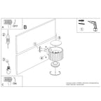 Applique murale Aura aluminium beige GX53 vue de dessous