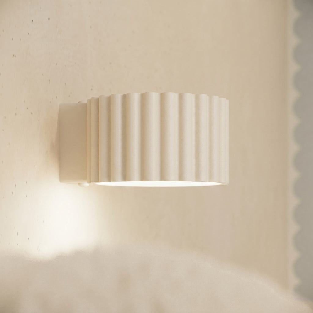 Applique murale Aura aluminium beige GX53 de face
