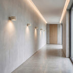 Applique murale Aura aluminium beige GX53 vue de profil