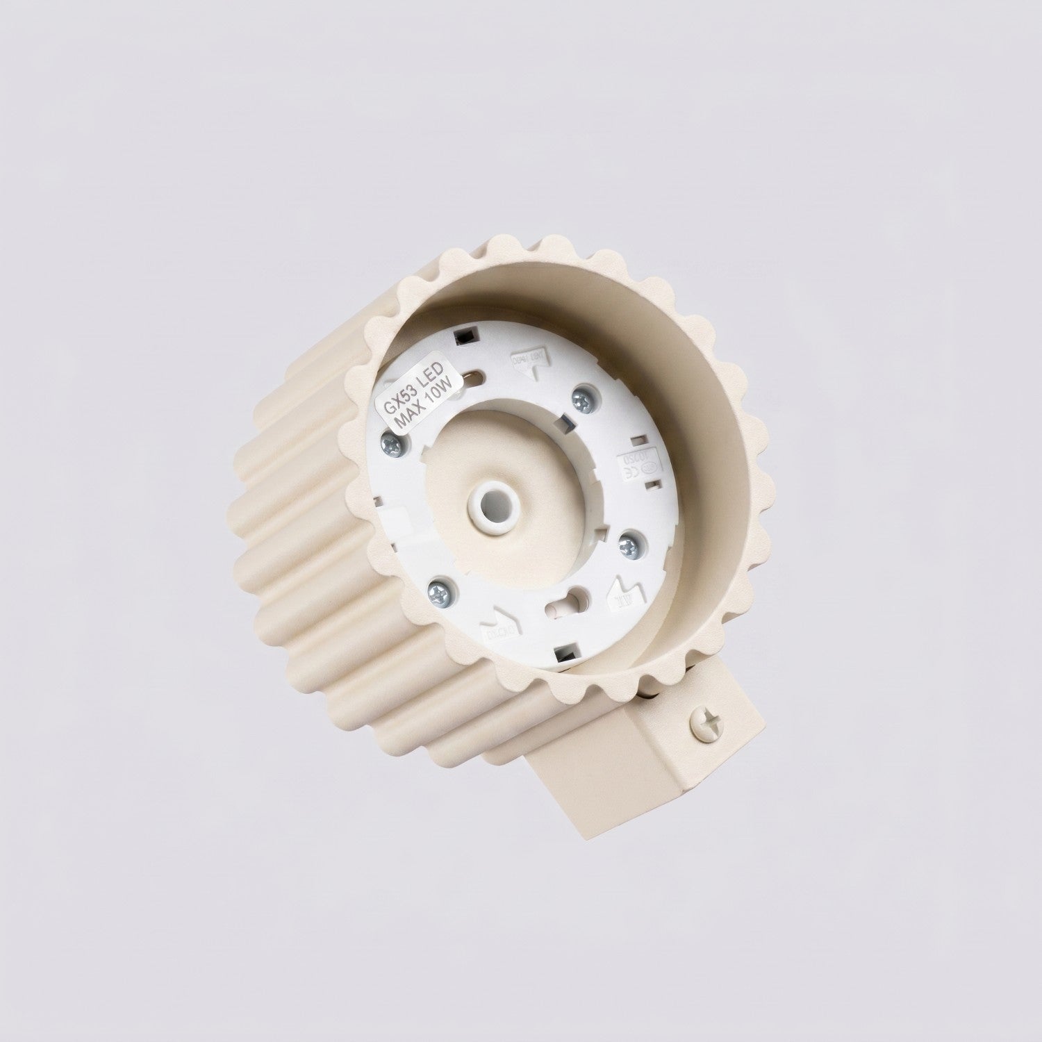 Applique murale Aura aluminium beige GX53 vue rapprochée