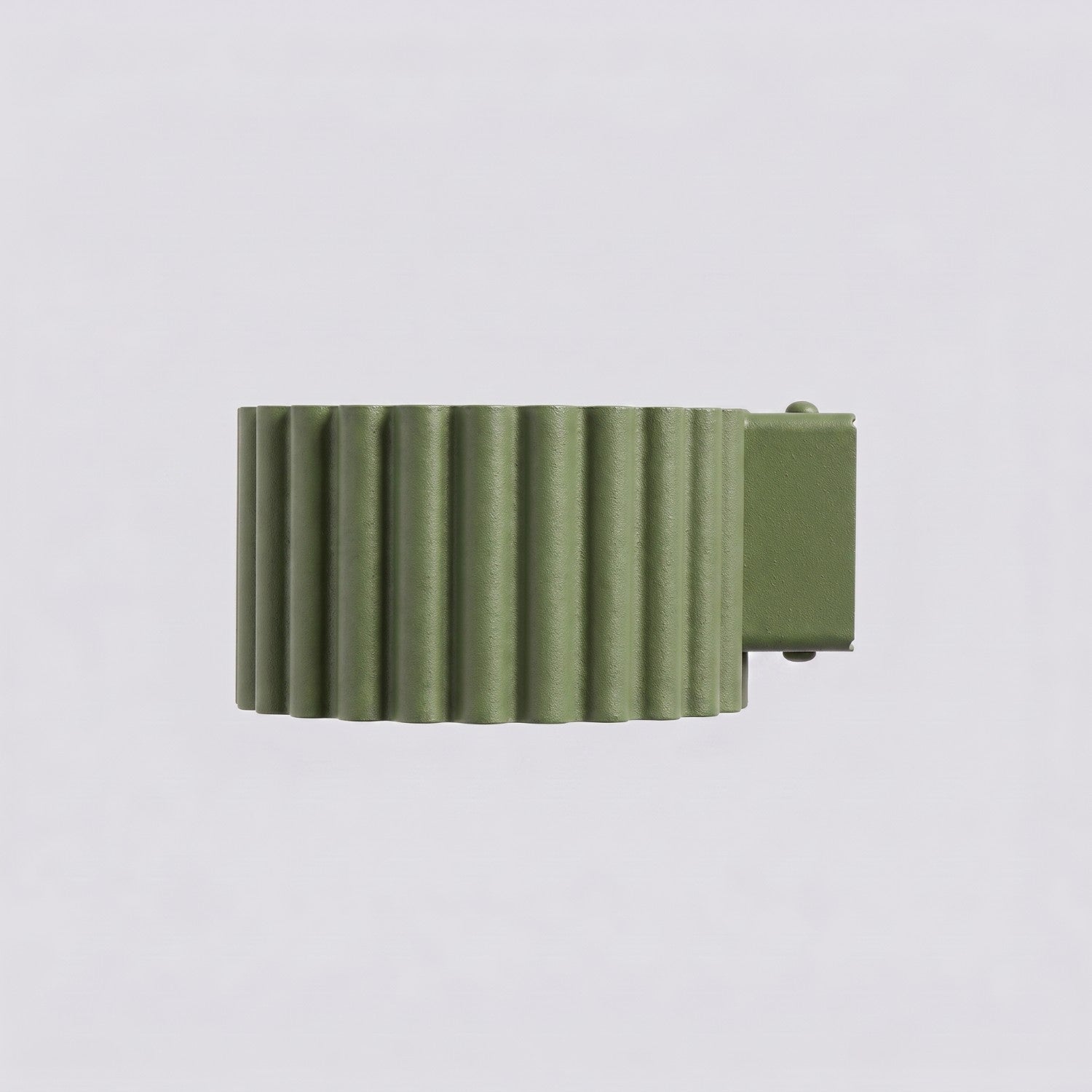 Applique murale Aura aluminium vert olive GX53 détail des cannelures
