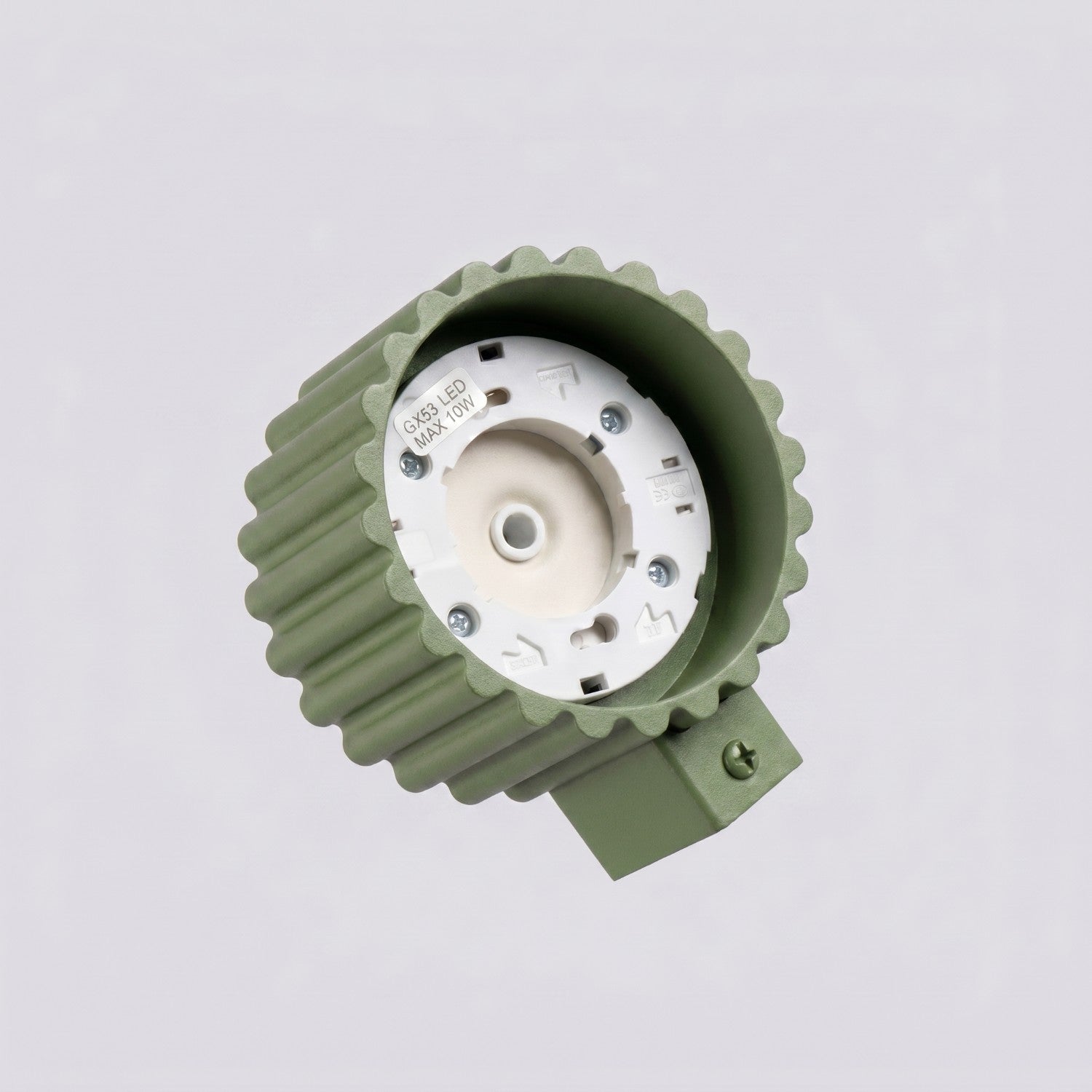 Applique murale Aura aluminium vert olive GX53 vue rapprochée
