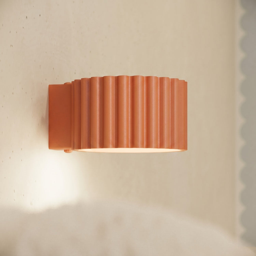 Applique murale Aura aluminium rouge ocre GX53 de face