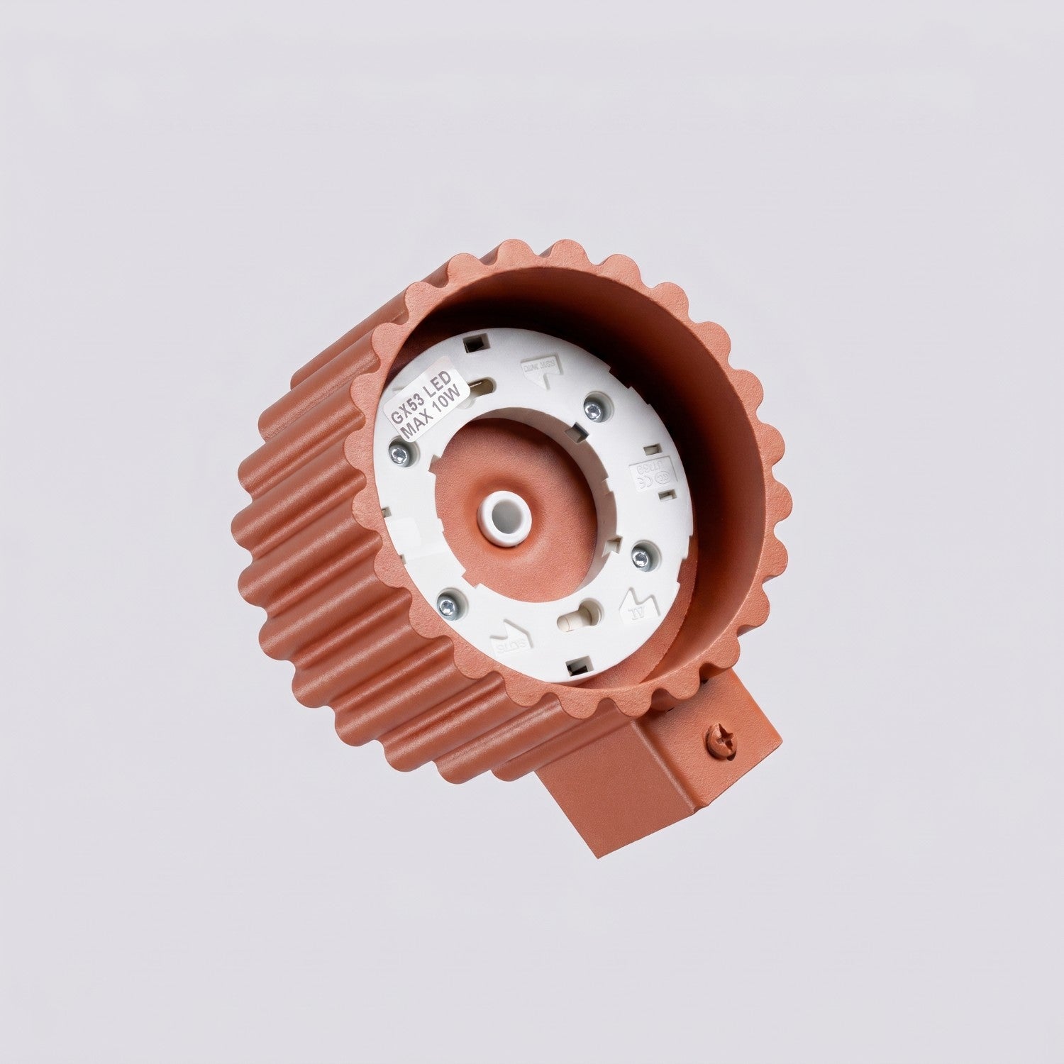 Applique murale Aura aluminium rouge ocre GX53 vue rapprochée
