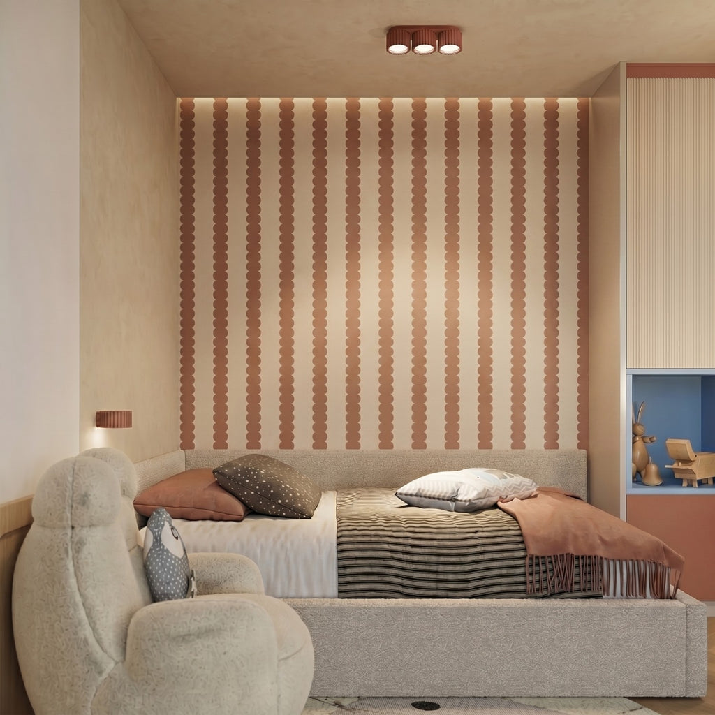 Applique murale Aura aluminium mocca GX53 détail