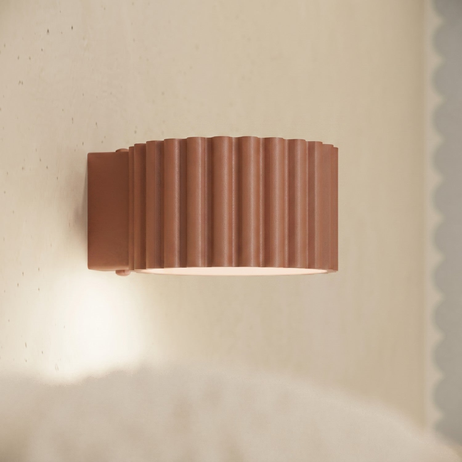 Applique murale Aura aluminium mocca GX53 de face