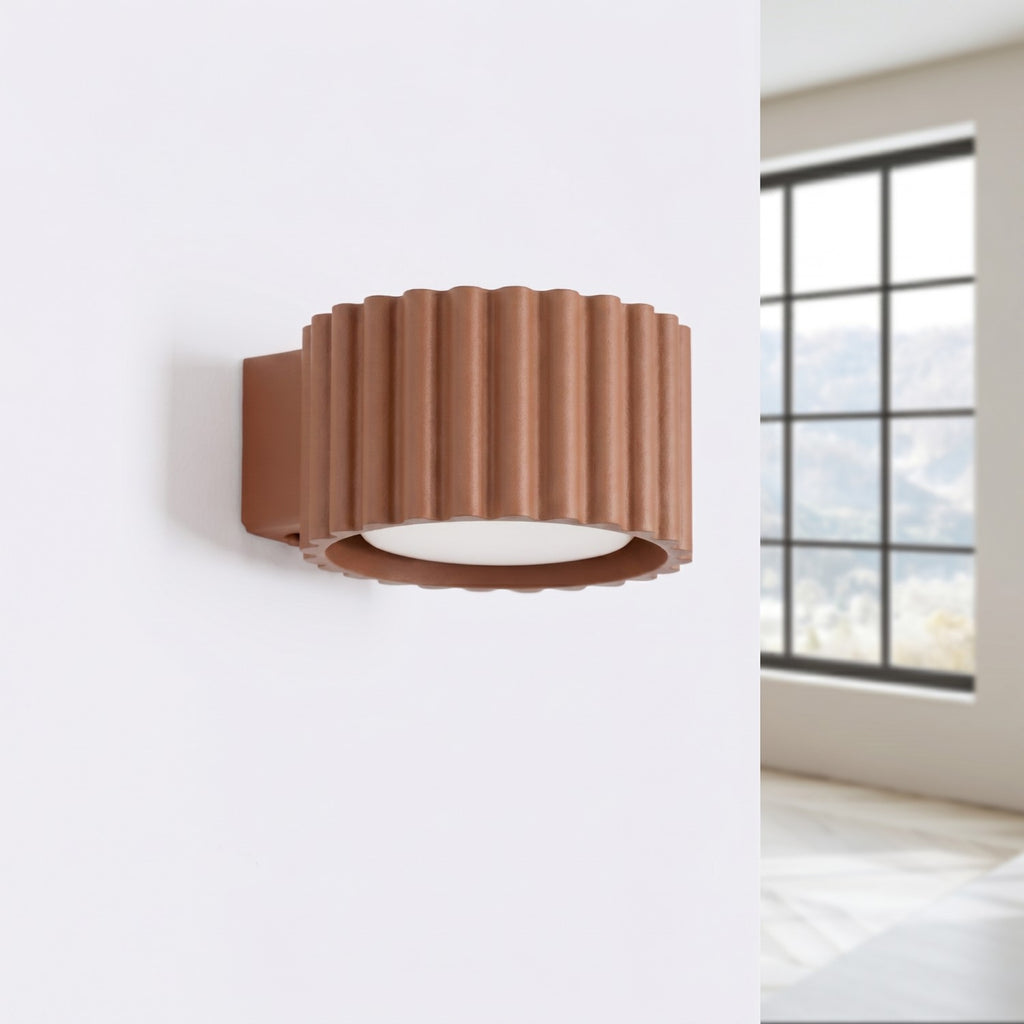Applique murale Aura aluminium mocca GX53 vue de profil